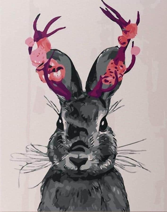 Ms. Rabbit - Animals Paint By Number - Paint by numbers for adult